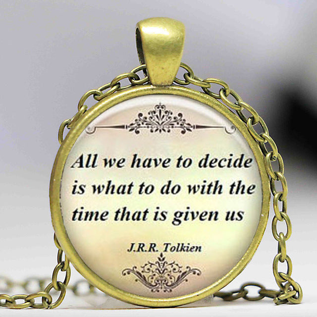 Quote Pendant Motivational Jewelry