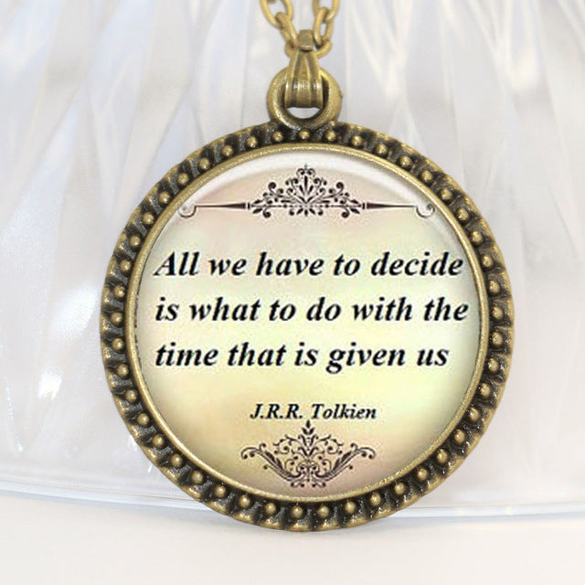 Quote Pendant Motivational Jewelry