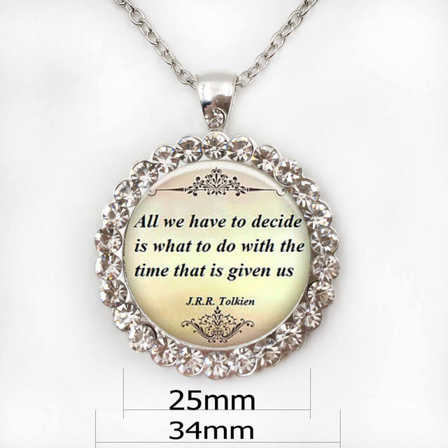 Quote Pendant Motivational Jewelry