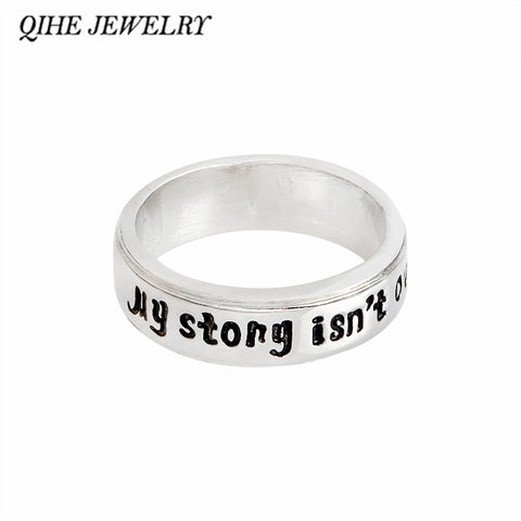 Semicolon Hand-stamped Ring